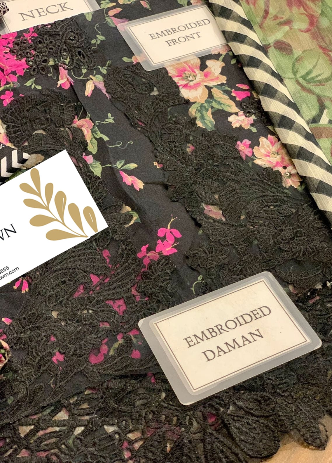 Embroidered Lawn 3 Piece Unstitched Suit EL-05A-BELLEZA-25 - Summer Collection