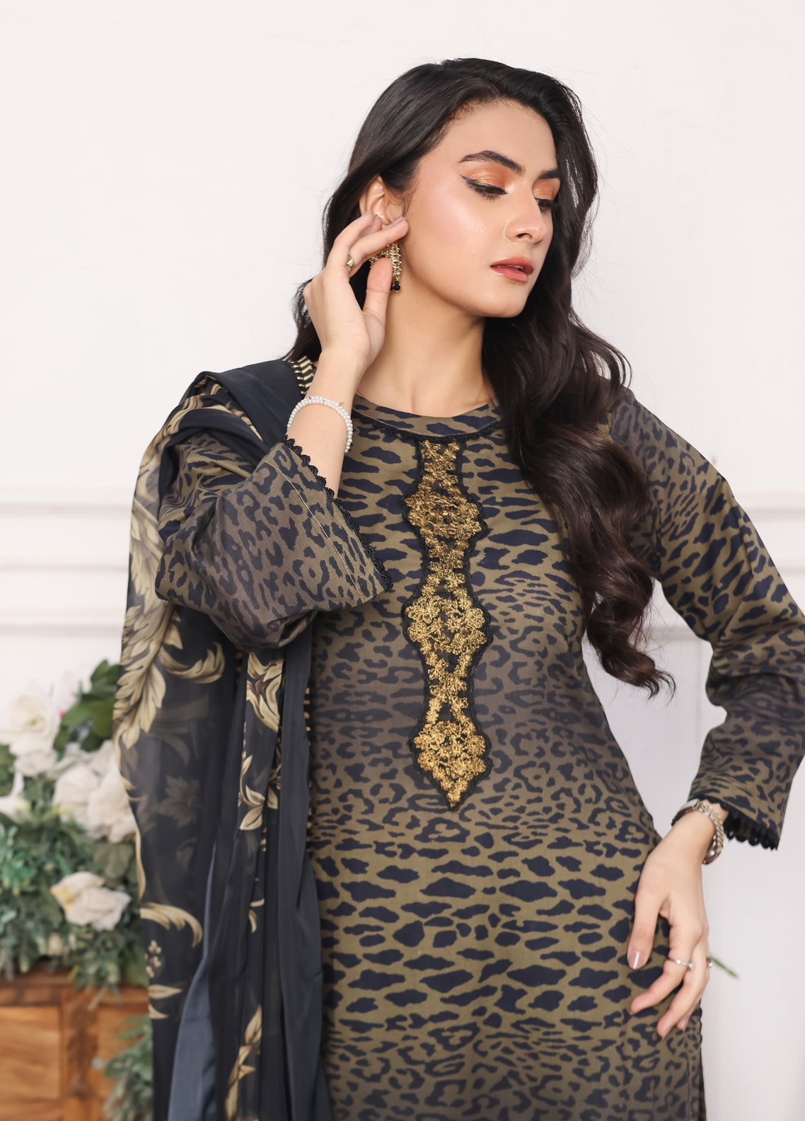 Heer By Polawn Embroidered Stitched 3 Piece Lawn Suit PD-24-104-A- Ready to Wear