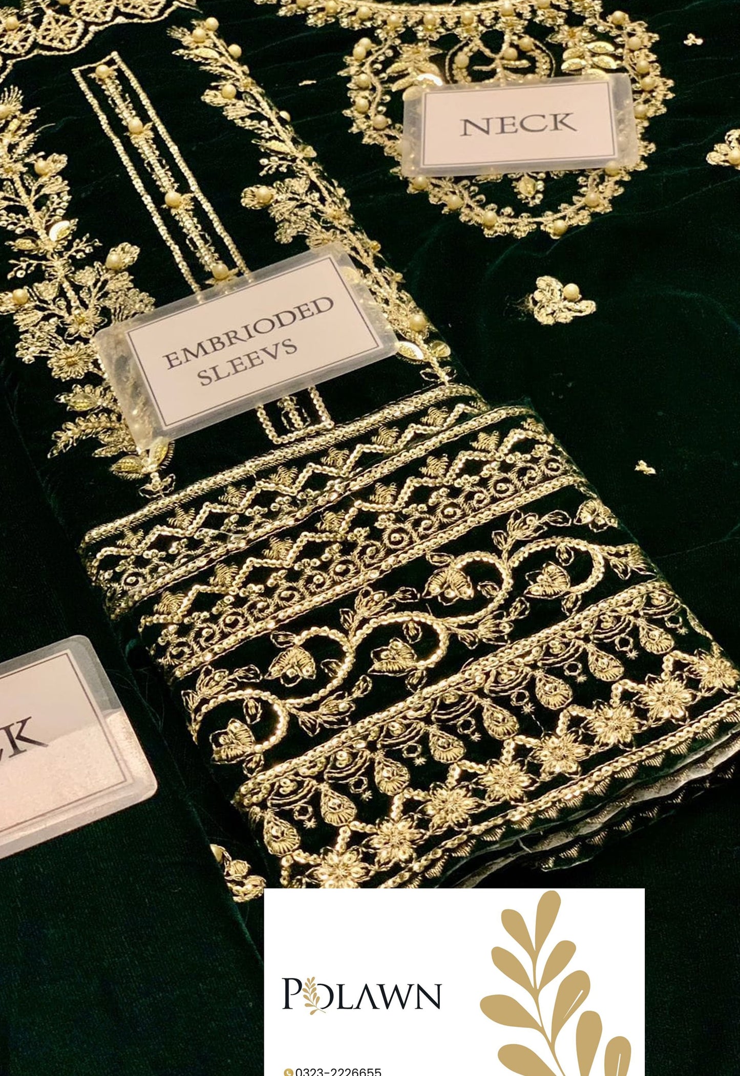 Embroidered Unstitched 3 Piece Velvet Suit ACV-VT-09 - Party Wear