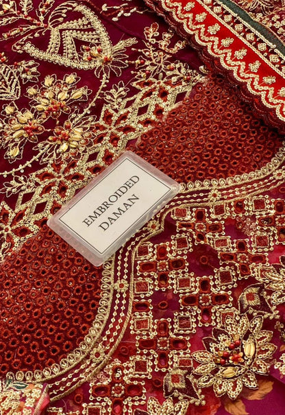 Embroidered Chiffon 3 Piece Unstitched Suit IL-ILC-04 - Party Wear