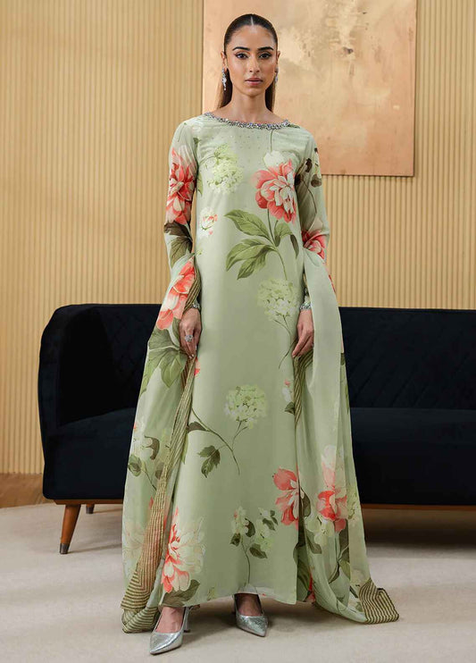 Embroidered Silk 3 Piece Unstitched Suit LL-Rastum Dress-24 - Party Wear