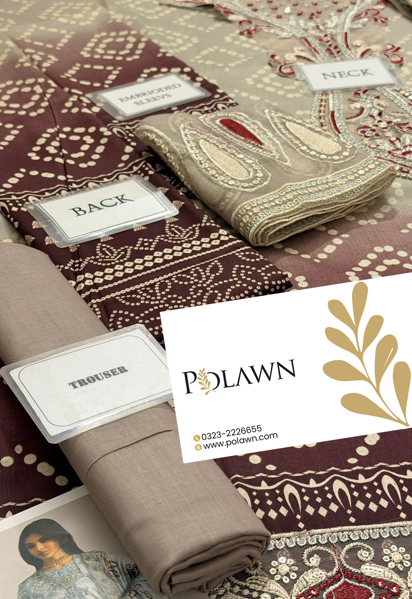 Embroidered Lawn 3 Piece Unstitched Suit NL-NP-698-B- Summer Collection