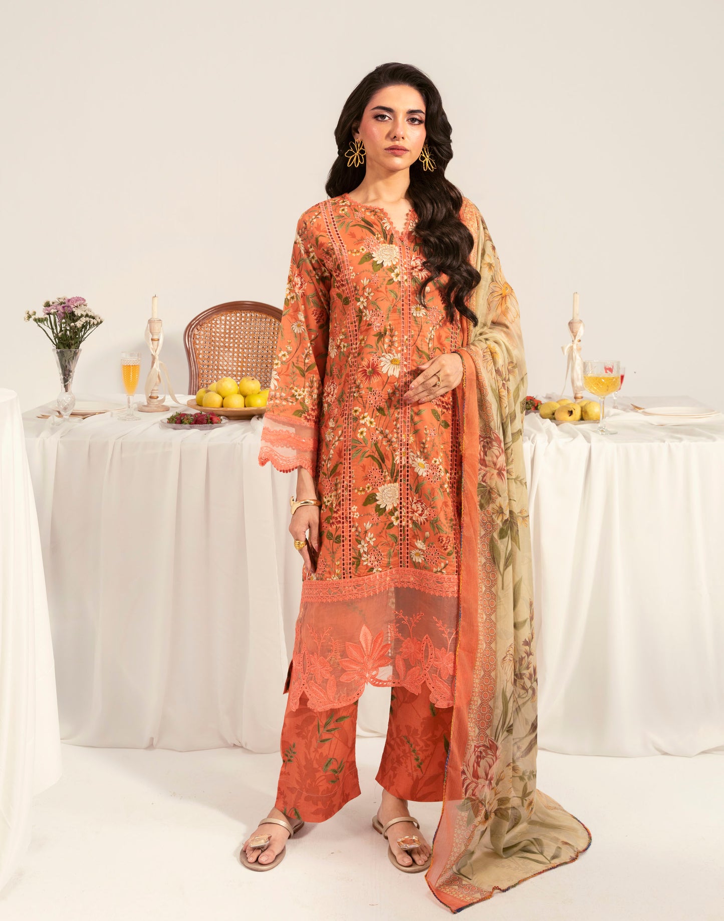 Zeenat By Polawn Printed Stitched 3 Piece Lawn Suit PD-25-408-A Ready to Wear