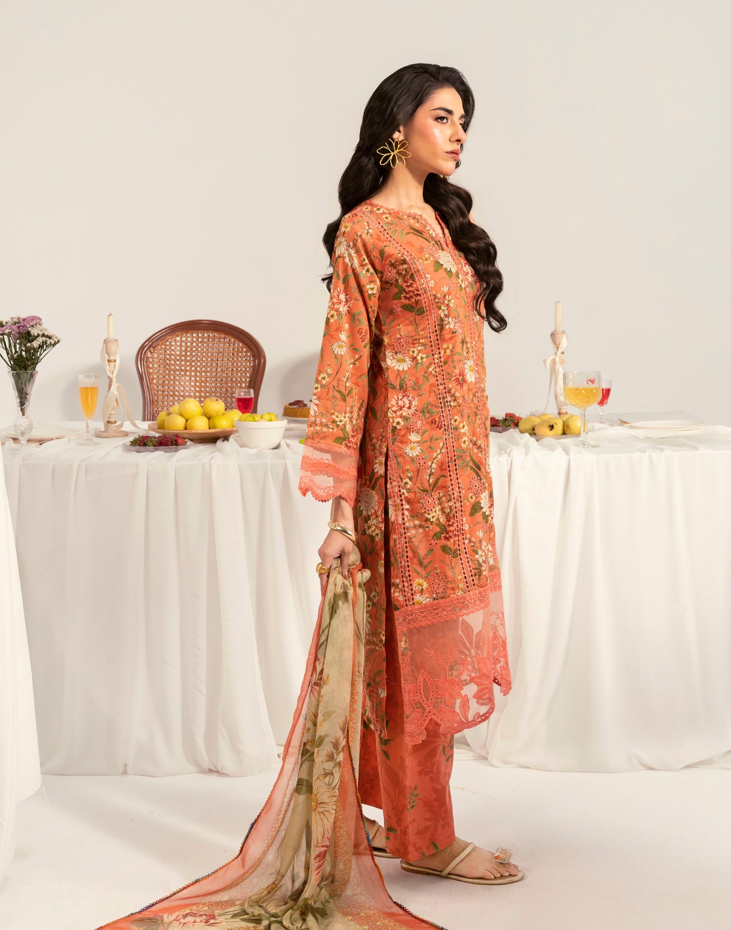 Zeenat By Polawn Printed Stitched 3 Piece Lawn Suit PD-25-408-A Ready to Wear