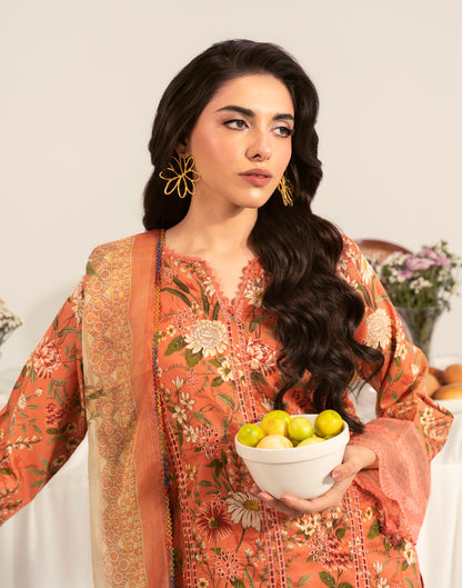 Zeenat By Polawn Printed Stitched 3 Piece Lawn Suit PD-25-408-A Ready to Wear