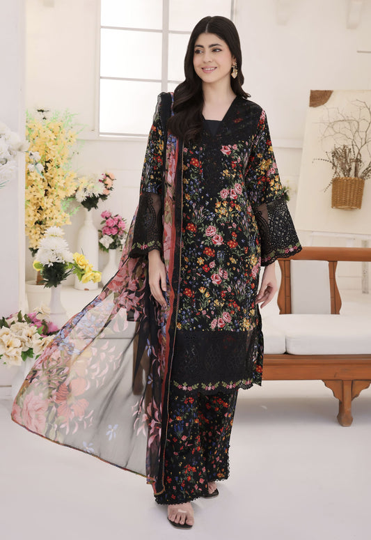Nayab By Polawn Embroidered Stitched 3 Piece Lawn Suit PD-25-413-B-Ready to Wear