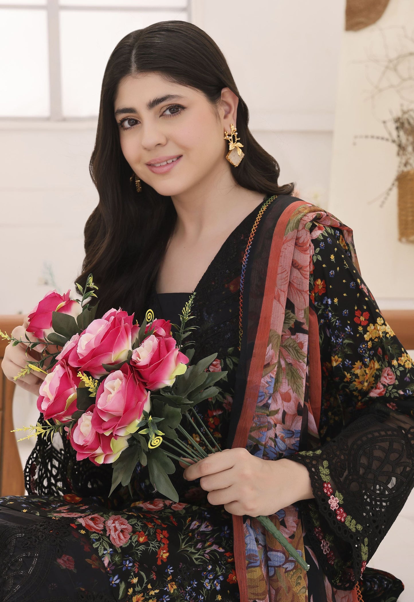 Nayab By Polawn Embroidered Stitched 3 Piece Lawn Suit PD-25-413-B-Ready to Wear