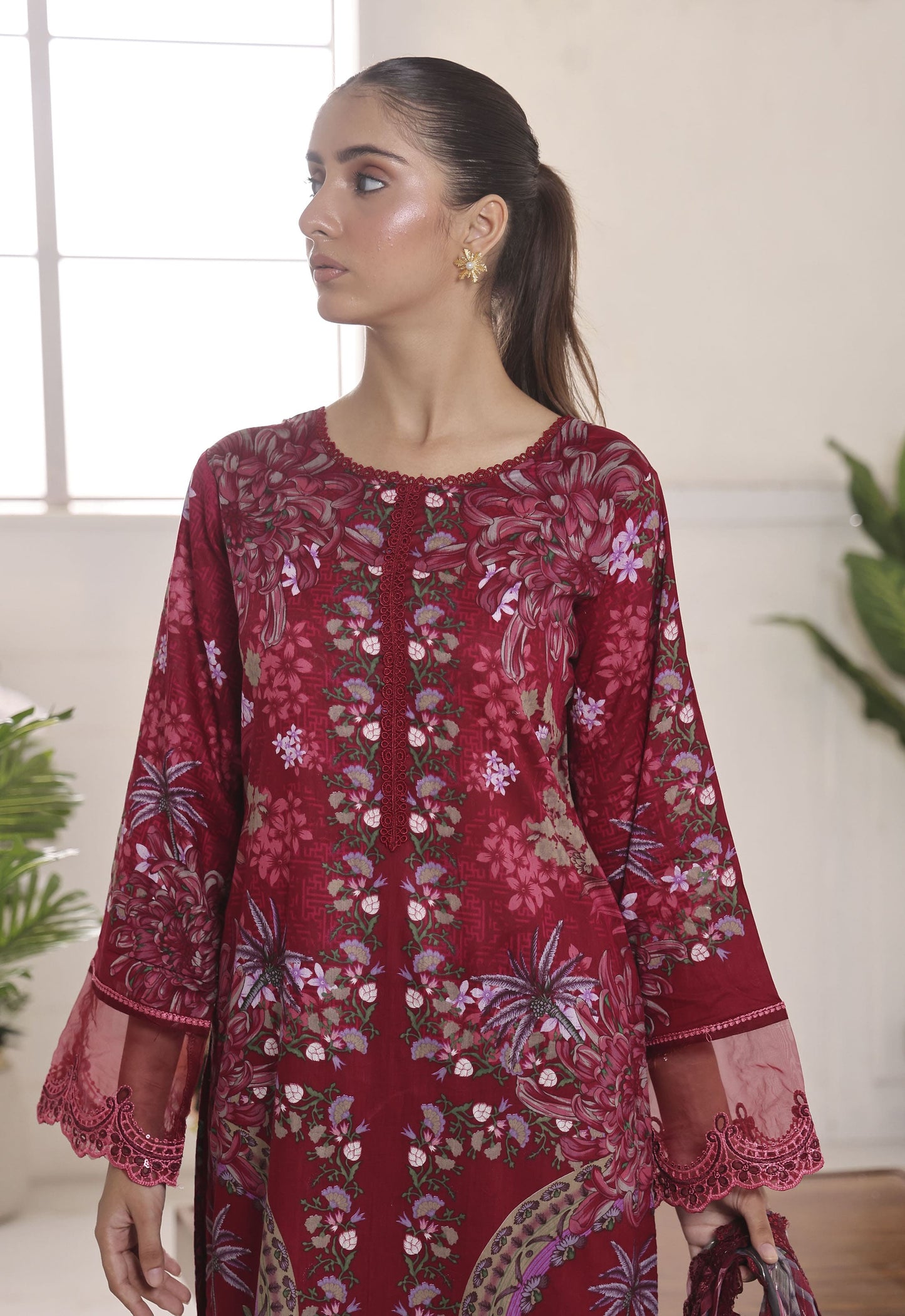 Nayab By Polawn Embroidered Stitched 3 Piece Lawn Suit PD-25-415-B-Ready to Wear