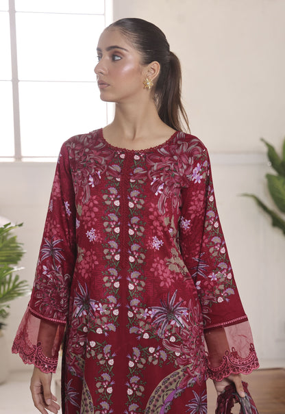 Nayab By Polawn Embroidered Stitched 3 Piece Lawn Suit PD-25-415-B-Ready to Wear
