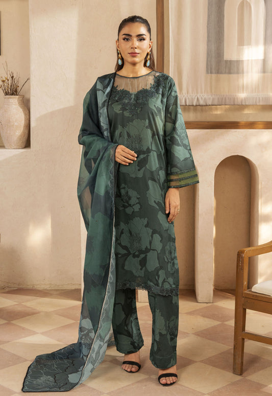 Husn By Polawn Embroidered Stitched 3 Piece Lawn Suit PD-25-422-B-Ready to Wear