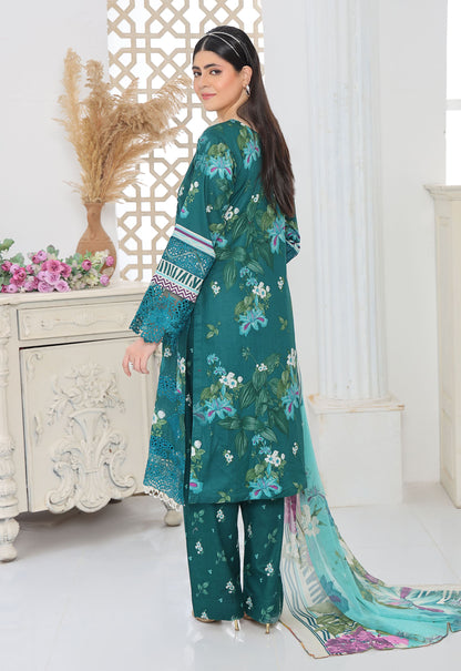 Husn By Polawn Embroidered Stitched 3 Piece Lawn Suit PD-25-432-B-Ready to Wear