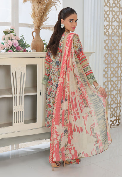 Husn By Polawn Embroidered Stitched 3 Piece Lawn Suit PD-25-433-B-Ready to Wear