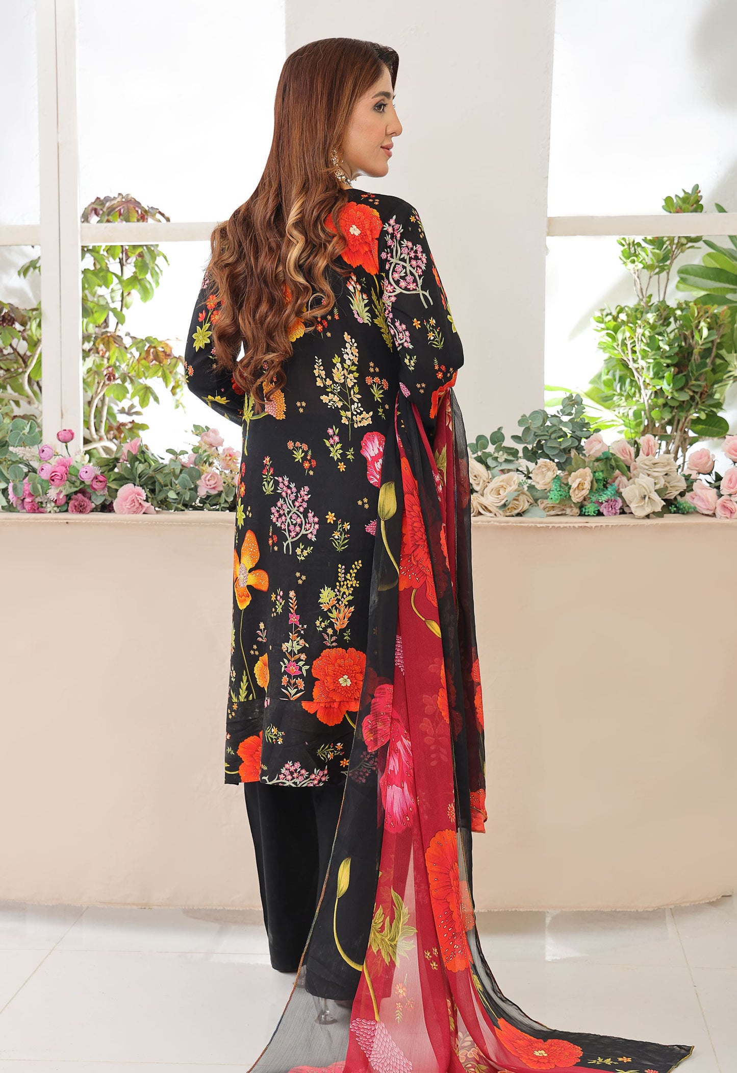 Naina By Polawn Embroidered Stitched 3 Piece Lawn Suit PD-25-435-B-Ready to Wear