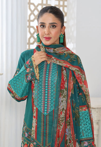Naina By Polawn Embroidered Stitched 3 Piece Lawn Suit PD-25-437-A-Ready to Wear