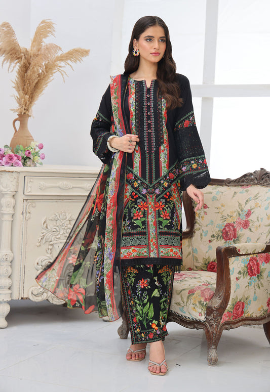 Naina By Polawn Embroidered Stitched 3 Piece Lawn Suit PD-25-437-B-Ready to Wear