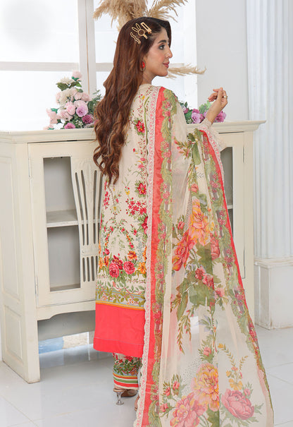 Naina By Polawn Embroidered Stitched 3 Piece Lawn Suit PD-25-438-A-Ready to Wear