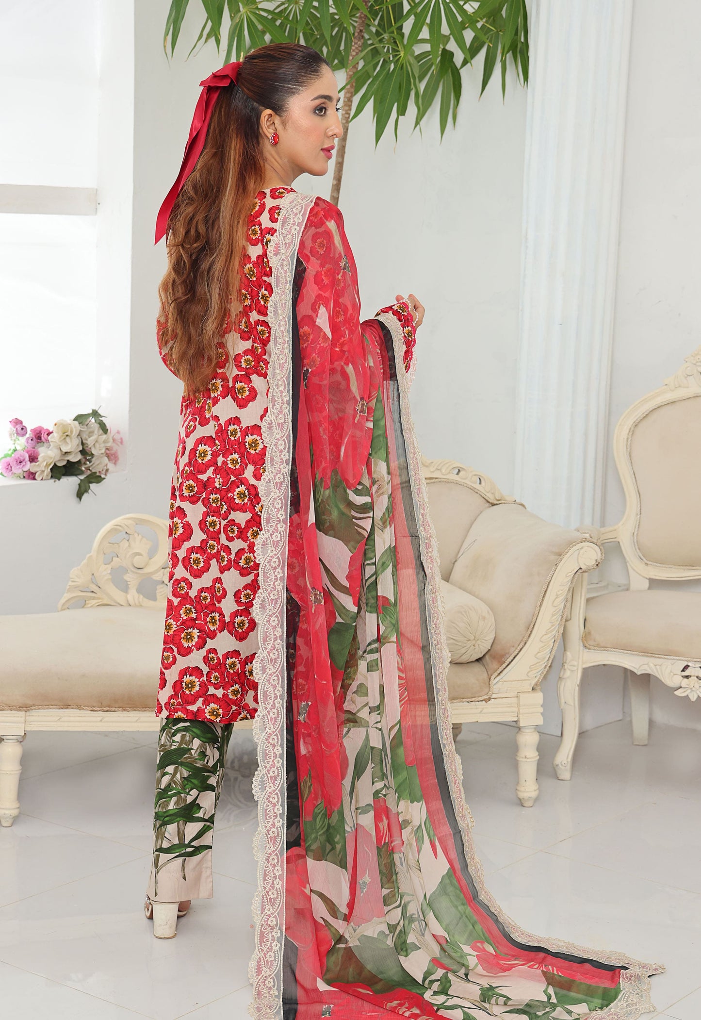 Naina By Polawn Embroidered Stitched 3 Piece Lawn Suit PD-25-439-B-Ready to Wear