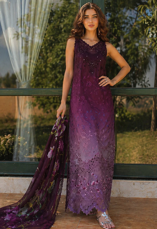 Embroidered Lawn 3 Piece Unstitched Suit NSAL-WM-D04-B-Seraphine - Summer Collection