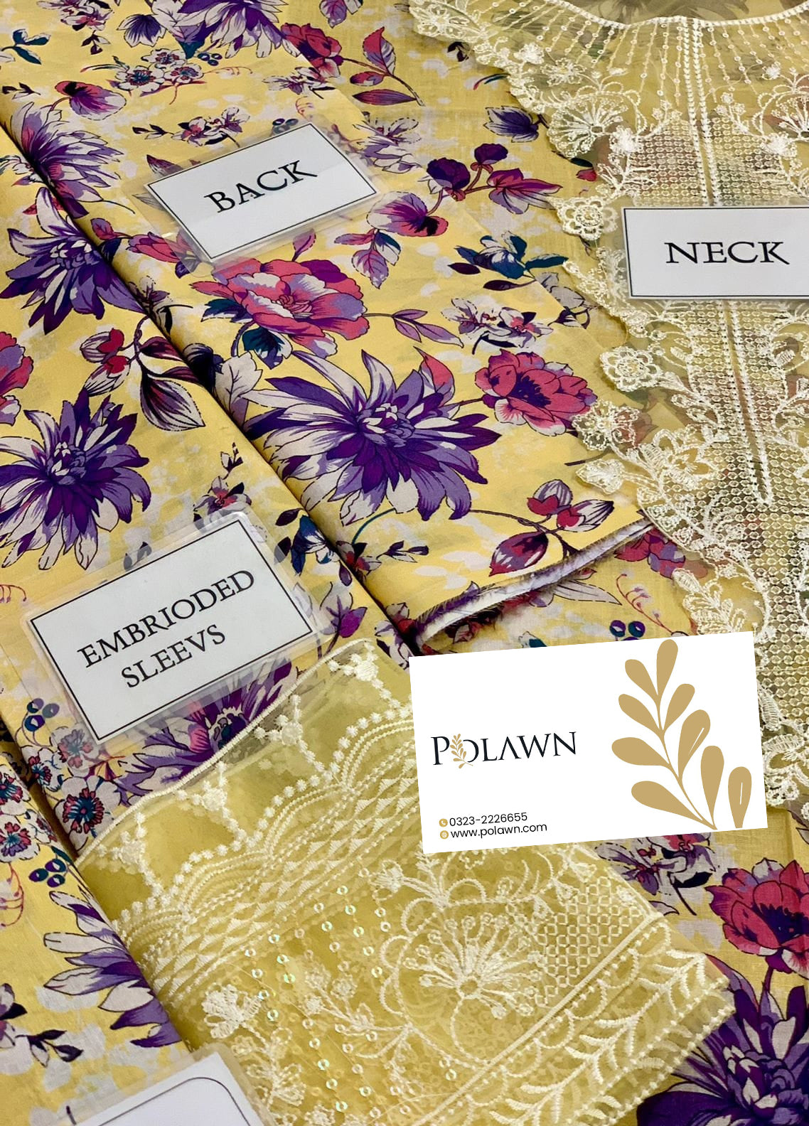 Embroidered Lawn 3 Piece Unstitched Suit AL-Tuscany-24 - Summer Collection