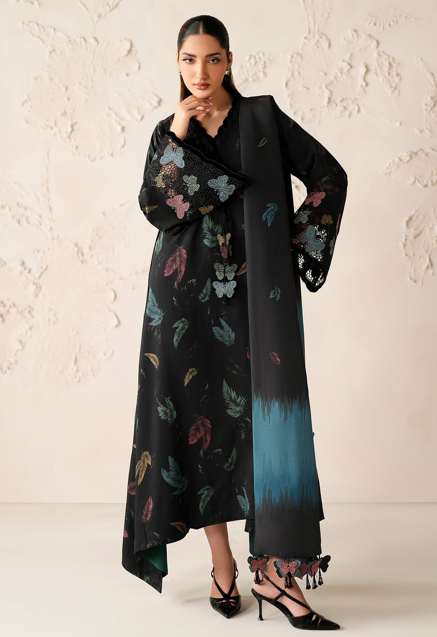 Embroidered Lawn 3 Piece Unstitched Suit BL-WM-UF-4308 - Summer Collection