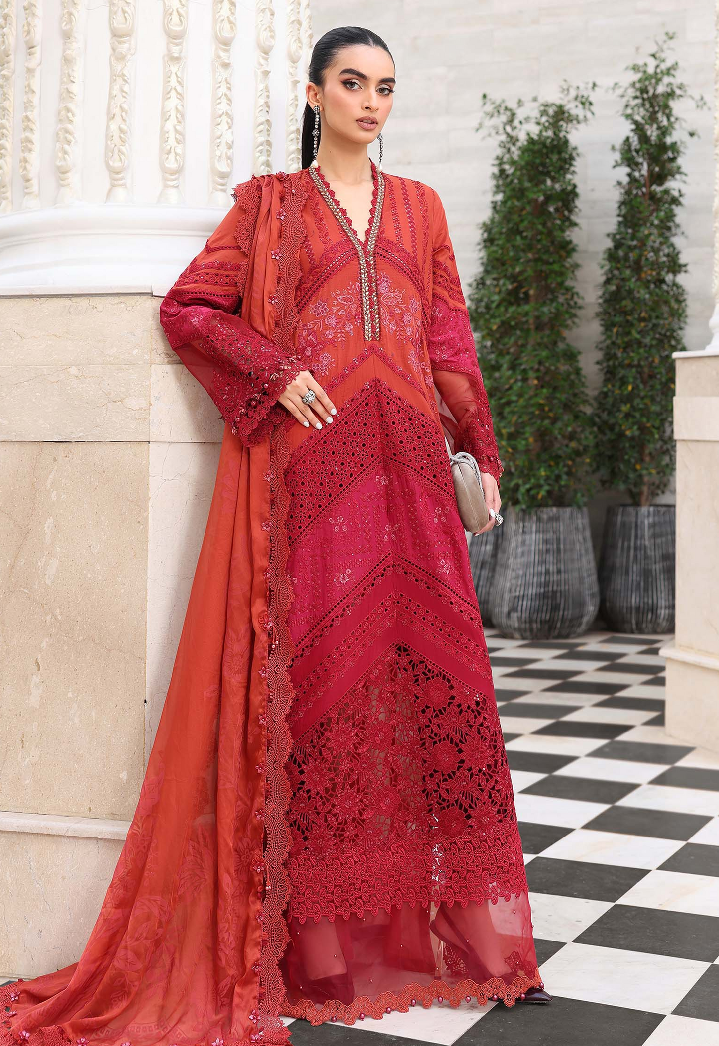 Embroidered Lawn 3 Piece Unstitched Suit MBL-ELS-26-13 - Summer Collection