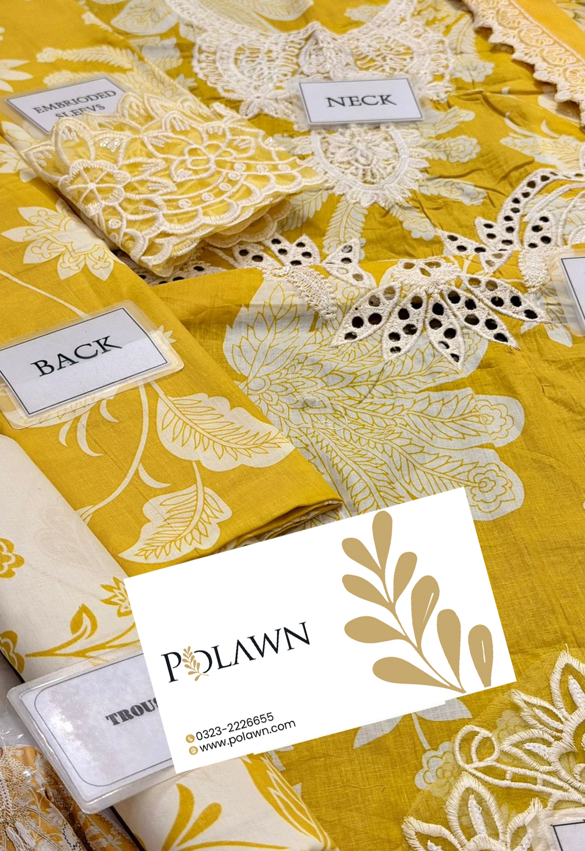 Embroidered Lawn 3 Piece Unstitched Suit ML-K-03 - Summer Collection