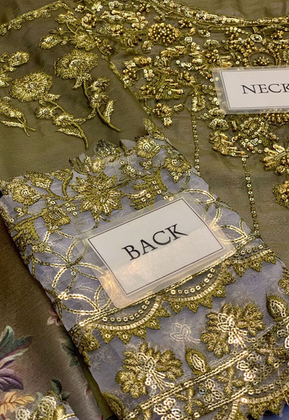 Embroidered Chiffon 3 Piece Unstitched Suit CC-VSL25-31 - Party Wear