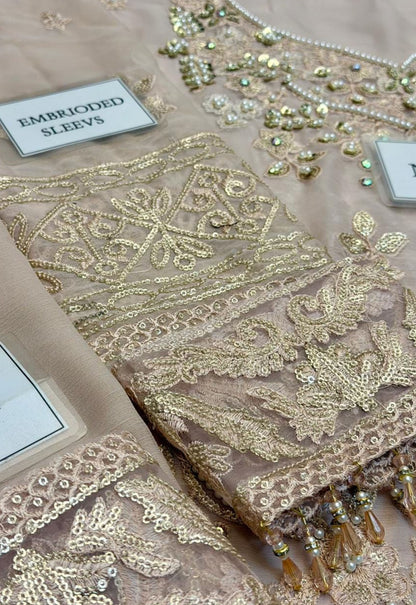 Embroidered Chiffon 3 Piece Unstitched Suit EAC-LAILA-25 - Party Wear