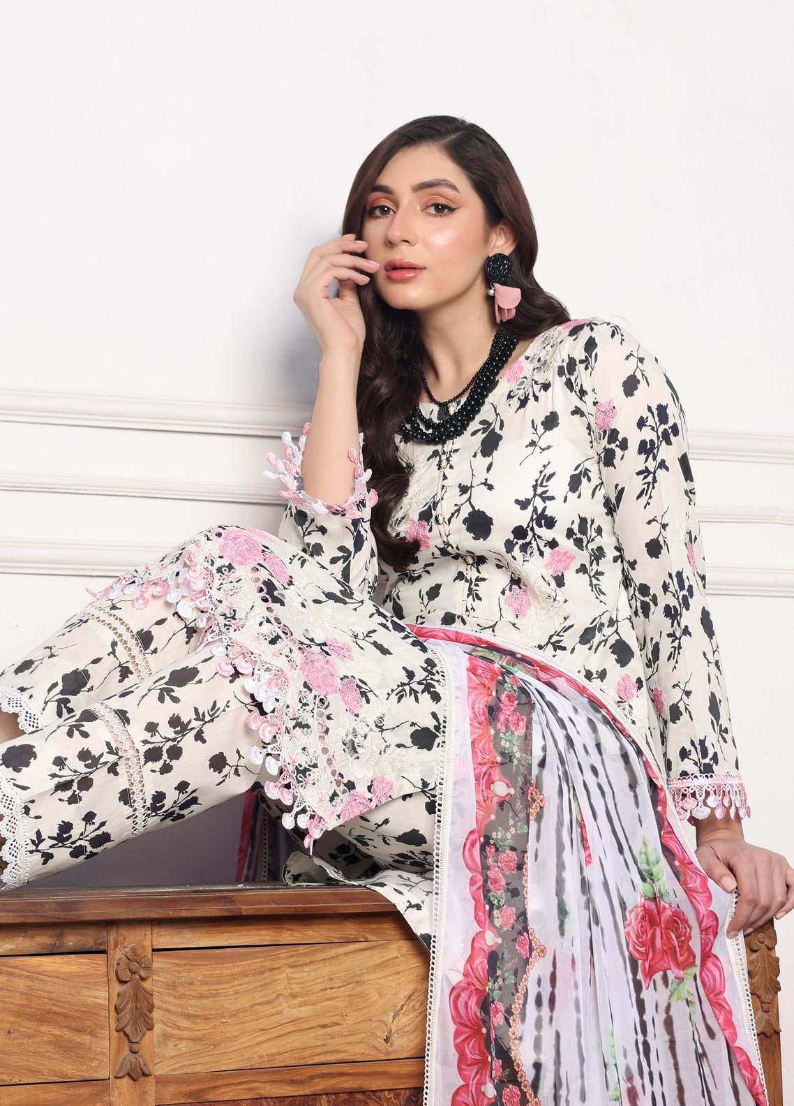 Heer By Polawn Embroidered Stitched 3 Piece Lawn Suit PD-24-103-Ready to Wear