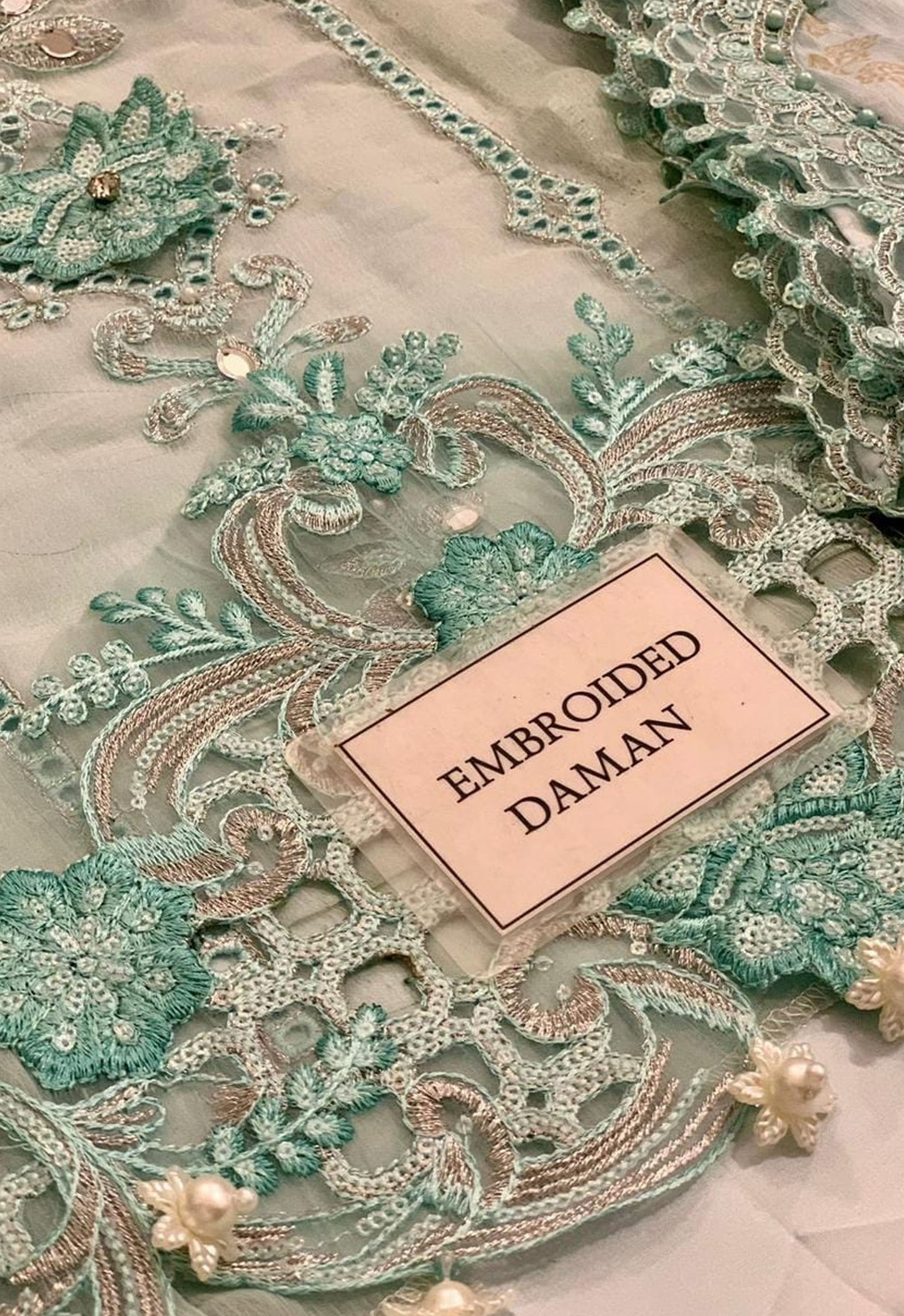 Embroidered Chiffon 3 Piece Unstitched Suit MBC-MPC-25-108 - Party Wear