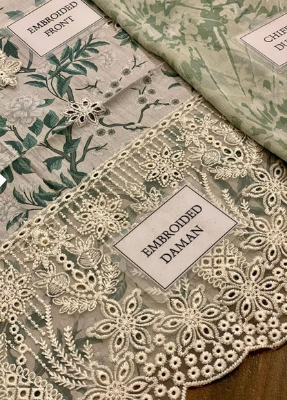 Embroidered Lawn 3 Piece Unstitched Suit AL-KYLON-25 - Summer Collection