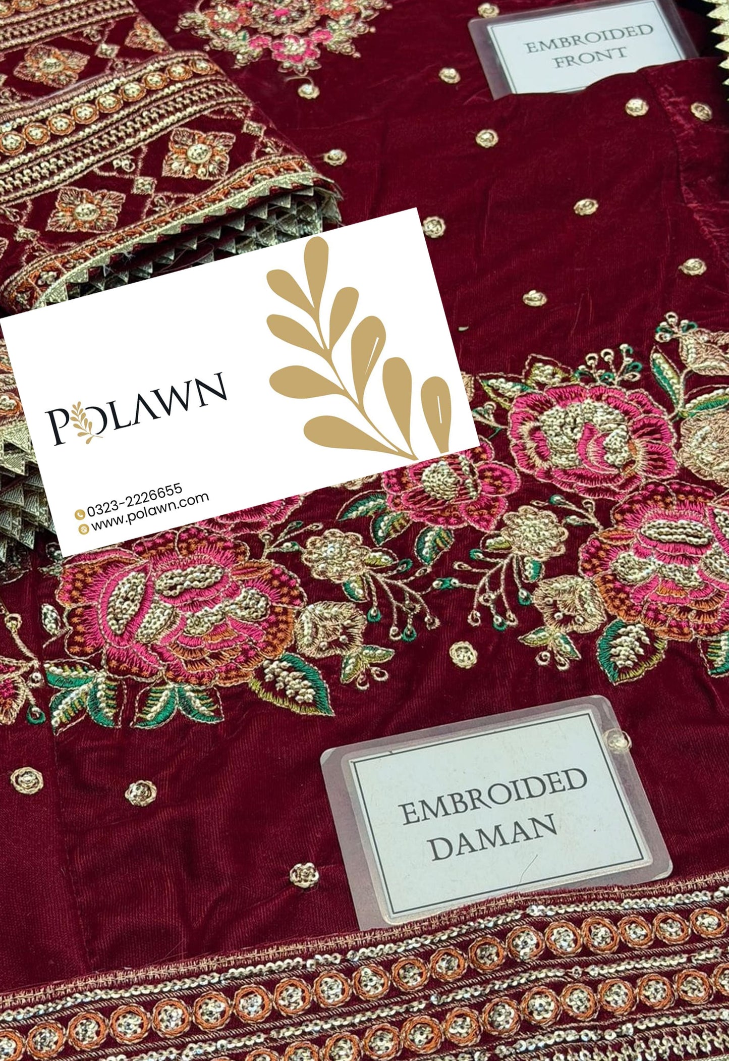 Embroidered Unstitched 3 Piece Velvet Suit ACV-VT-12 - Party Wear