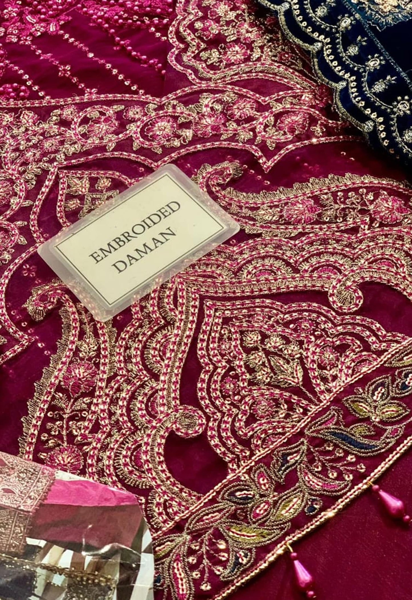 Embroidered Unstitched 3 Piece Silk Suit KO-RUBY - Party Wear
