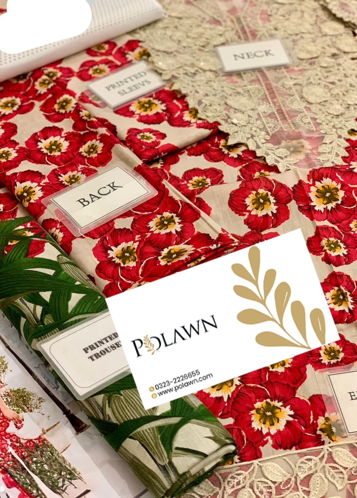 Embroidered Lawn 3 Piece Unstitched Suit MBL-MPT-2606-B-25 - Summer Collection