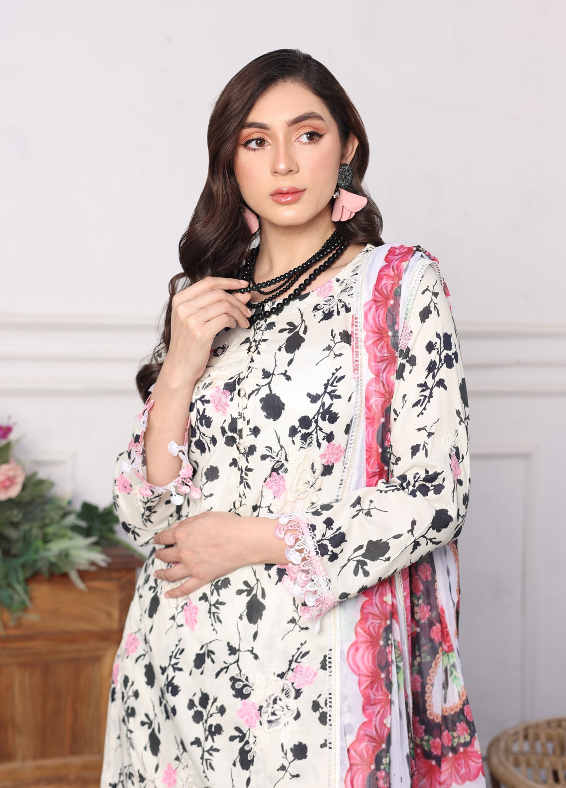 Heer By Polawn Embroidered Stitched 3 Piece Lawn Suit PD-24-103-Ready to Wear