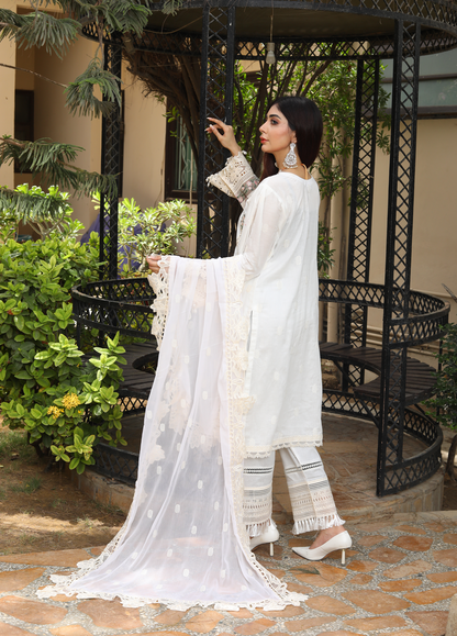 Embroidered Stitched 3 Piece Lawn Suit Design 601 Ready to Wear