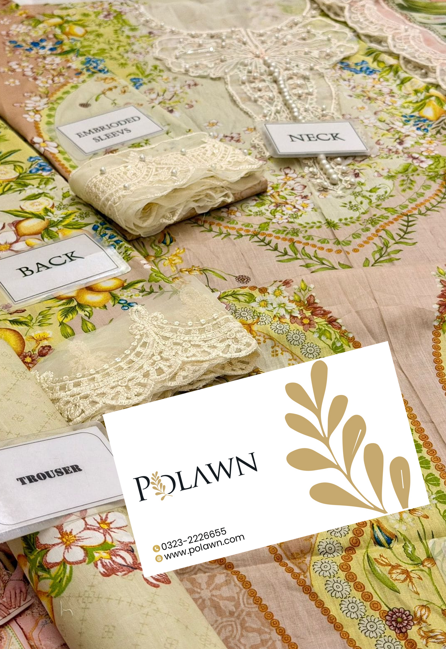 Embroidered Lawn 3 Piece Unstitched Suit MBL-MPT-2908-A-26 - Summer Collection