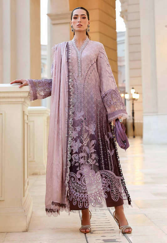 Embroidered Lawn 3 Piece Unstitched Suit MBL-D-2601-B-26 - Summer Collection