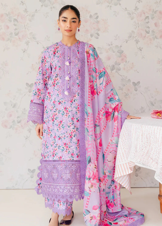 Embroidered Lawn 3 Piece Unstitched Suit AL-ORCHID-24 - Summer Collection