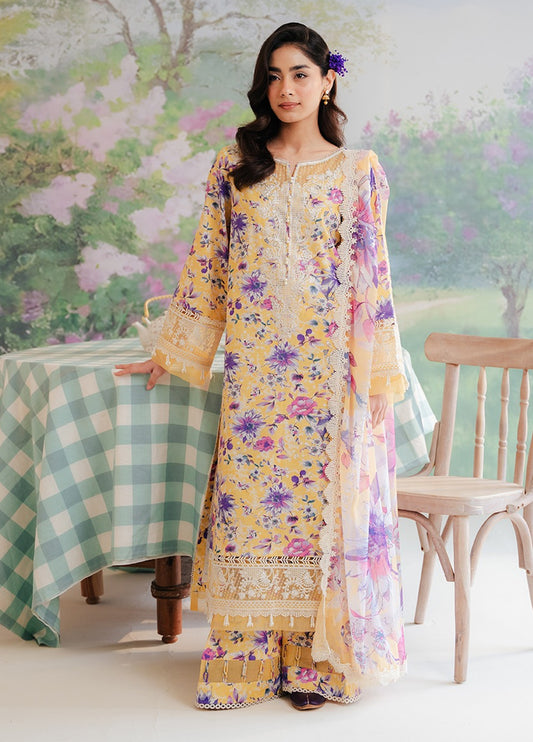 Embroidered Lawn 3 Piece Unstitched Suit AL-Tuscany-24 - Summer Collection