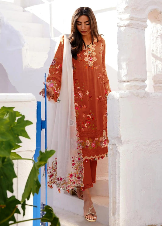 Embroidered Lawn 3 Piece Unstitched Suit SSL-M241-002B - Summer Collection