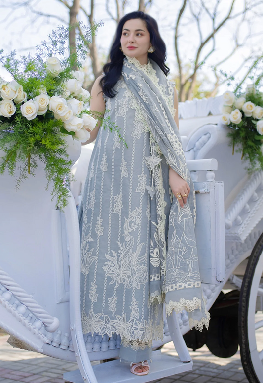 Embroidered Lawn 3 Piece Unstitched Suit RRL-D04-AYLA-26 - Summer Collection