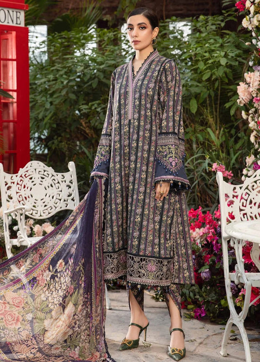 Embroidered Lawn 3 Piece Unstitched Suit MBL-MPT-2107-B-24 - Summer Collection