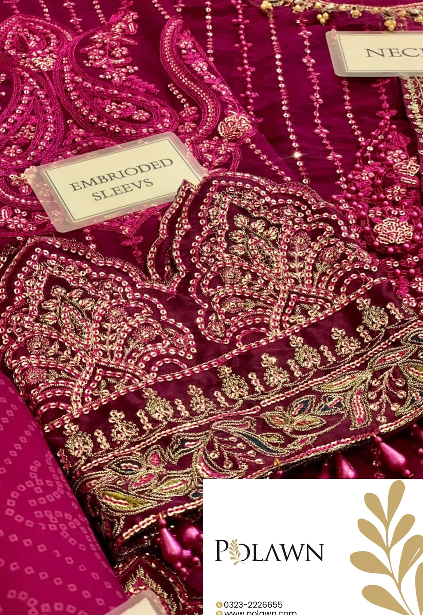 Embroidered Unstitched 3 Piece Silk Suit KO-RUBY - Party Wear
