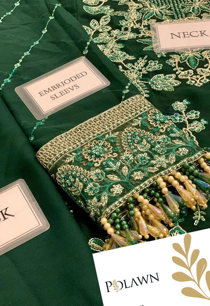 Embroidered Chiffon 3 Piece Unstitched Suit SC-CT 25004-25 - Party Wear