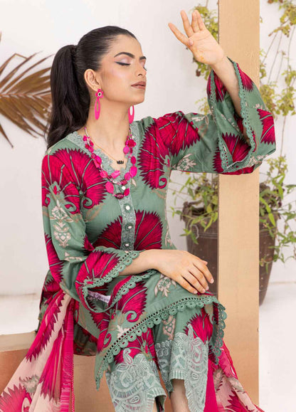 Naina By Polawn Embroidered Stitched 3 Piece Lawn Suit PD-24-601-A-Ready to Wear