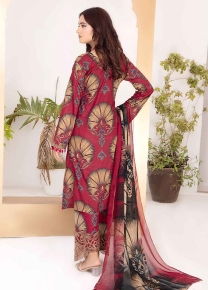 Naina By Polawn Embroidered Stitched 3 Piece Lawn Suit PD-24-601-B-Ready to Wear