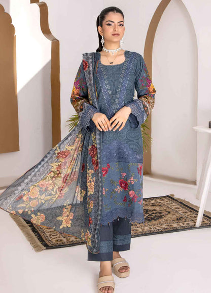 Naina By Polawn Embroidered Stitched 3 Piece Lawn Suit PD-24-602-B-Ready to Wear