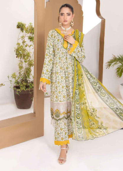 Naina By Polawn Embroidered Stitched 3 Piece Lawn Suit PD-24-603-A-Ready to Wear