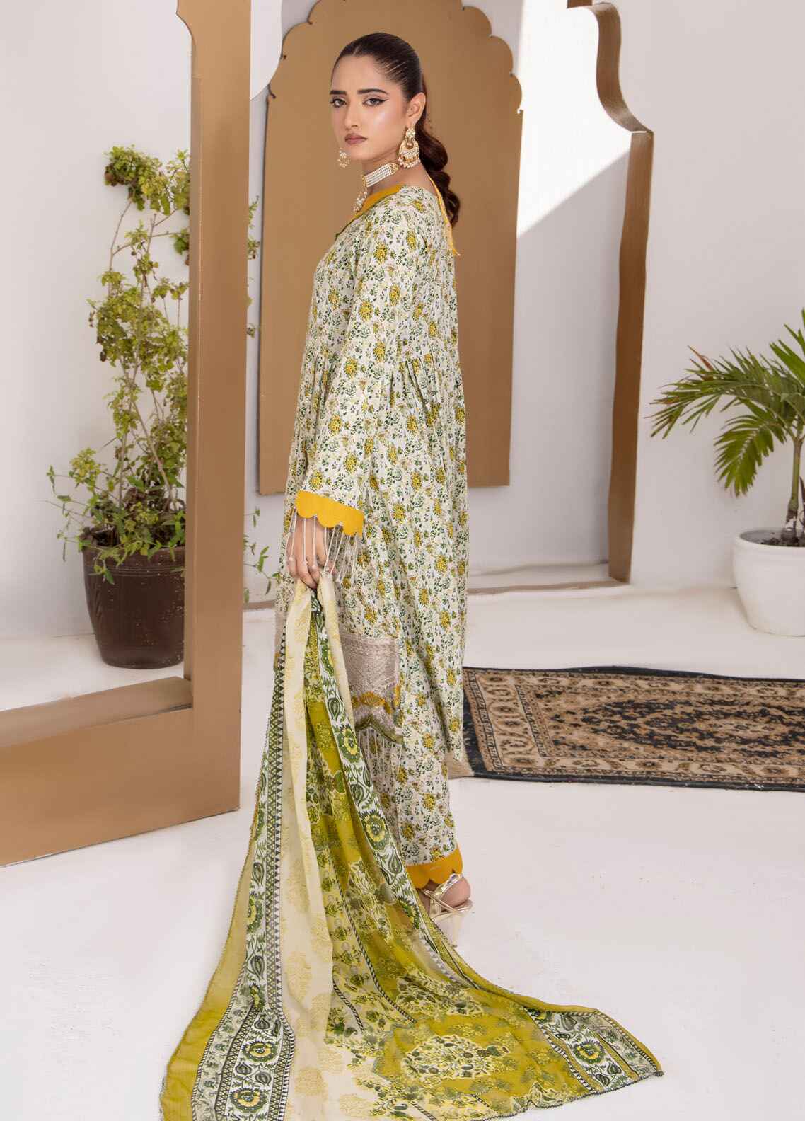 Naina By Polawn Embroidered Stitched 3 Piece Lawn Suit PD-24-603-A-Ready to Wear